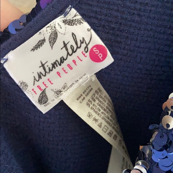 free people blue & silver sequin tank top camisole
lace blouse party going out - Picture 8 of 16